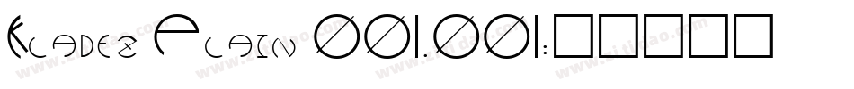 Kladez Plain 001.001字体转换